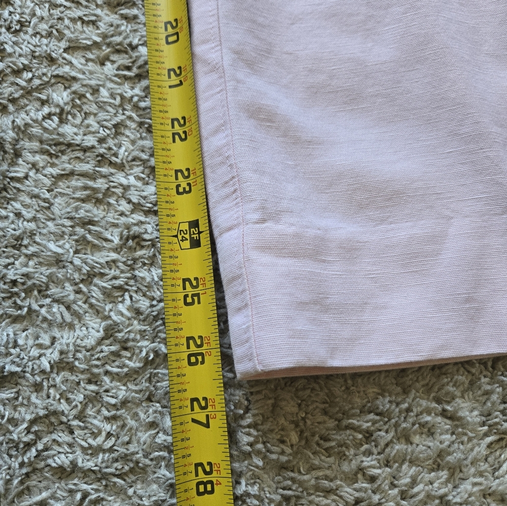 Cartonnier Anthropologie Wide Leg Pants Womens 14 Linen Blend Powder Pink - Picture 9 of 12
